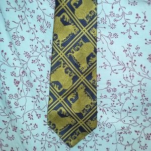 Vintage Superba Blue Gold Dragon USA Tie